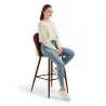 Patchwork Upholstered Stool - Scandinavian Style  - Ray image 7