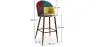 Patchwork Upholstered Stool - Scandinavian Style  - Ray image 7