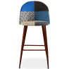 Buy Patchwork Upholstered Stool - Scandinavian Style - Pixi Multicolour 59951 - in the EU