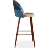 Buy Patchwork Upholstered Bar Stool Scandinavian Design with Dark Metal Legs - Evelyne Pixi Multicolour 59951 at Privatefloor