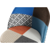 Buy Patchwork Upholstered Stool - Scandinavian Style - Pixi Multicolour 59951 Home delivery