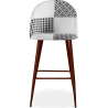 Buy Patchwork Upholstered Stool - Scandinavian Style - Black and White - Evelyne White / Black 59952 - in the EU