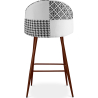 Buy Patchwork Upholstered Stool - Scandinavian Style - Black and White - Evelyne White / Black 59952 in the Europe