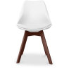 Buy Dining chair Denisse Scandi Style Premium Design With Cushion - Dark Legs White 59953 at Privatefloor