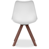 Buy Dining chair Denisse Scandi Style Premium Design Dark Legs with Cushion White 59954 Home delivery
