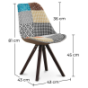 Buy Dining Chair - Upholstered in Patchwork - Patty Multicolour 59955 - in the EU