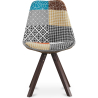 Buy Dining Chair Denisse Upholstered Scandi Design Dark Wooden Legs Premium - Patchwork Patty Multicolour 59955 - in the EU
