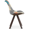 Buy Dining Chair Denisse Upholstered Scandi Design Dark Wooden Legs Premium - Patchwork Patty Multicolour 59955 at Privatefloor