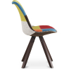Buy Dining Chair Denisse Upholstered Scandi Design Dark Wooden Legs Premium - Patchwork Simona Multicolour 59956 at Privatefloor