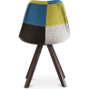 Buy Dining Chair Denisse Upholstered Scandi Design Dark Wooden Legs Premium - Patchwork Simona Multicolour 59956 home delivery