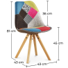 Buy Dining Chair - Upholstered in Patchwork - Simona Multicolour 59961 with a guarantee
