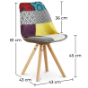 Buy Dining Chair - Upholstered in Patchwork - Ray Multicolour 59962 with a guarantee