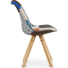 Buy Dining Chair Denisse Upholstered Scandi Design Wooden Legs Premium - Patchwork Pixi Multicolour 59963 at Privatefloor