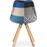 Buy Dining Chair Denisse Upholstered Scandi Design Wooden Legs Premium - Patchwork Pixi Multicolour 59963 home delivery