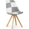 Dining Chair - Upholstered in Black and White Patchwork - Denisse image 7