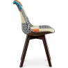 Buy Dining Chair Denisse Upholstered Scandi Design Dark Wooden Legs Premium New Edition - Patchwork Patty Multicolour 59965 at Privatefloor