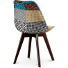 Buy Dining Chair Denisse Upholstered Scandi Design Dark Wooden Legs Premium New Edition - Patchwork Patty Multicolour 59965 in the Europe