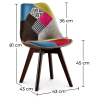 Buy Dining Chair - Upholstered in Patchwork - Simona Multicolour 59966 with a guarantee