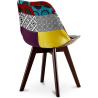 Buy Dining Chair Denisse Upholstered Scandi Design Dark Wooden Legs Premium New Edition - Patchwork Ray Multicolour 59967 in the Europe