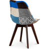 Buy Dining Chair Denisse Upholstered Scandi Design Dark Wooden Legs Premium New Edition - Patchwork Pixi Multicolour 59968 in the Europe