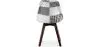 Dining Chair - Upholstered in Black and White Patchwork - New Edition - Sam image 7