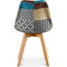 Buy Dining Chair Denisse Upholstered Scandi Design Wooden Legs Premium New Edition - Patchwork Patty Multicolour 59970 Home delivery