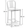 Design Bar Stool with Backrest - 60cm - Jadon image 7