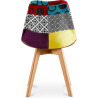 Buy Dining Chair Denisse Upholstered Scandi Design Wooden Legs Premium New Edition - Patchwork Ray Multicolour 59972 home delivery