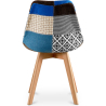 Buy Dining Chair Denisse Upholstered Scandi Design Wooden Legs Premium New Edition - Patchwork Pixi Multicolour 59973 home delivery