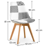 Buy Dining Chair - Black and White Patchwork Upholstery - New Edition - Sam White / Black 59974 with a guarantee