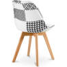 Buy Dining Chair - Black and White Patchwork Upholstery - New Edition - Sam White / Black 59974 in the Europe