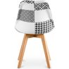 Buy Dining Chair - Black and White Patchwork Upholstery - New Edition - Sam White / Black 59974 Home delivery