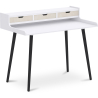 Buy Wooden Desk with Drawers - Scandinavian Design - Thora Natural Wood / White 59983 at Privatefloor