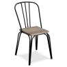 Buy Industrial Style Metal and Light Wood Chair - Lillor Black 59989 at Privatefloor
