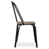 Buy Industrial Style Metal and Light Wood Chair - Lillor Black 59989 with a guarantee