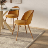 Buy Dining Chair - Velvet Upholstered - Scandinavian Style - Evelyne Yellow 59990 in the Europe