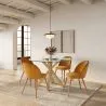 Dining Chair - Velvet Upholstered - Scandinavian Style - Evelyne image 7