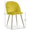 Dining Chair - Velvet Upholstered - Scandinavian Style - Evelyne image 7