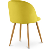 Buy Dining Chair - Velvet Upholstered - Scandinavian Style - Evelyne Yellow 59990 with a guarantee