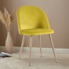 Dining Chair - Velvet Upholstered - Scandinavian Style - Evelyne image 7
