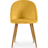 Buy Dining Chair Accent Velvet Upholstered Scandi Retro Design Wooden Legs - Evelyne Yellow 59990 - in the EU