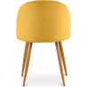Buy Dining Chair Accent Velvet Upholstered Scandi Retro Design Wooden Legs - Evelyne Yellow 59990 Home delivery