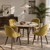 Dining Chair - Upholstered in Velvet - Scandinavian Design - Evelyne image 7
