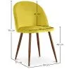 Dining Chair - Upholstered in Velvet - Scandinavian Design - Evelyne image 7