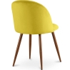 Buy Dining Chair - Upholstered in Velvet - Scandinavian Design - Evelyne Yellow 59991 in the Europe