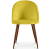 Buy Dining Chair - Upholstered in Velvet - Scandinavian Design - Evelyne Yellow 59991 - in the EU