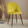 Dining Chair - Upholstered in Velvet - Scandinavian Design - Evelyne image 7