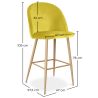 Velvet Upholstered Stool - Scandinavian Design - Evelyne image 7