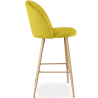 Buy Velvet Upholstered Stool - Scandinavian Design - Evelyne Yellow 59992 at Privatefloor