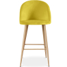 Buy Velvet Upholstered Stool - Scandinavian Design - Evelyne Yellow 59992 - in the EU